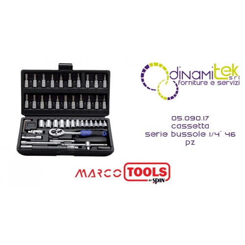 05.090.17 BOX SERIES WITH SOCKETS 1/4 &QUOT;46 PCS SPIN Dinamitek 1