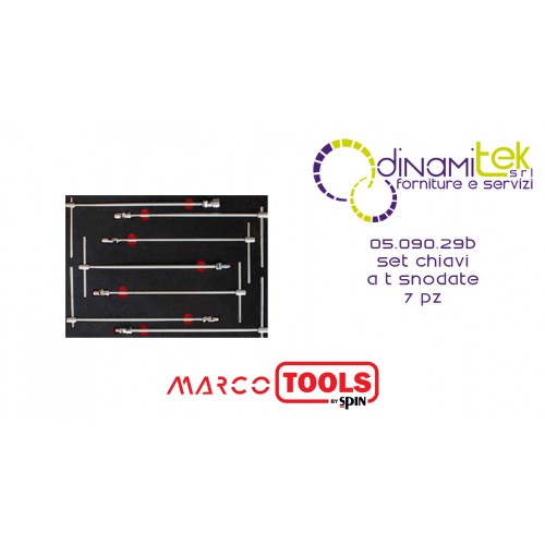 05.090.29 7-PIECE JOINTED T-KEY SET SPIN WITHOUT THERMOFORMED Dinamitek 1