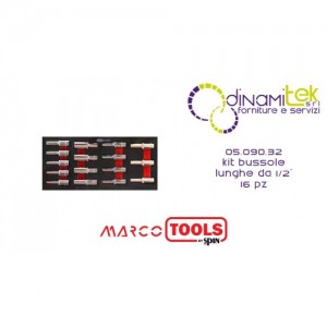 05.090.32 KIT OF 16 1/2 &QUOT;LONG SOCKETS SPIN Dinamitek 1