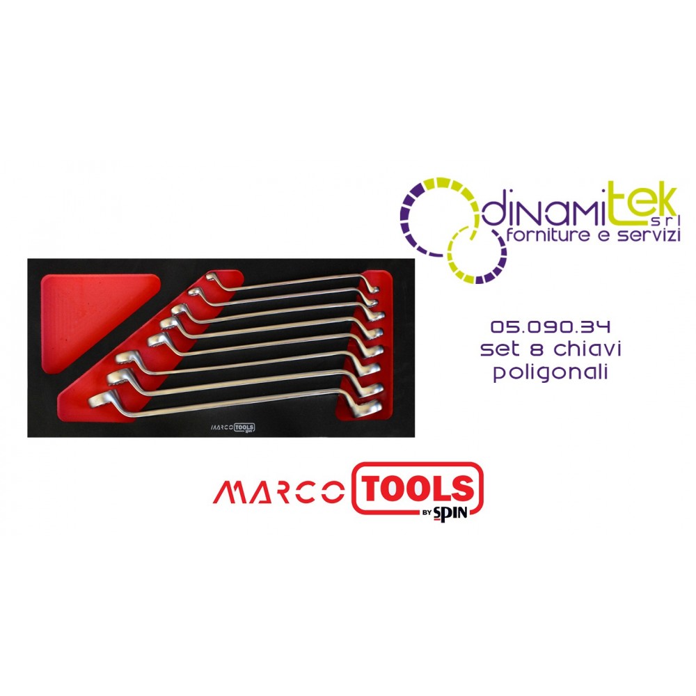 05.090.34 SET 8 POLYGONAL KEYS SPIN Dinamitek 1