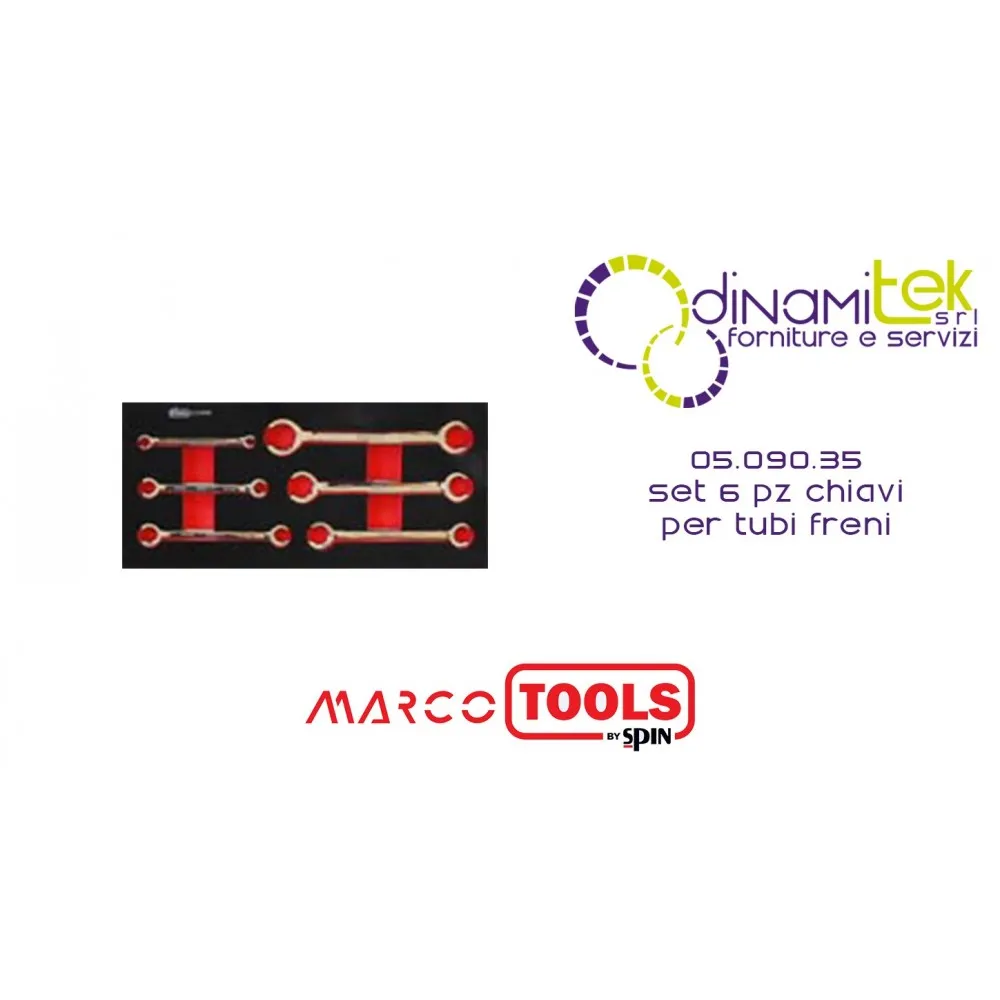 SPIN 05.090.35 SET 6PCS CHIAVI PER TUBI FRENI Dinamitek 1