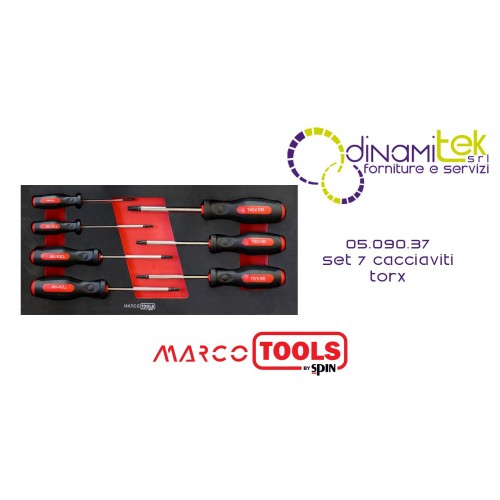05.090.37 SET 7 TORX SCREWDRIVERS SPIN Dinamitek 1