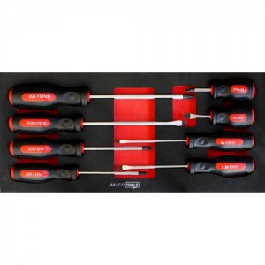 05.090.38 JEU DE 8 TOURNEVIS PLATS ET CROIX ROTATIVE Dinamitek 2