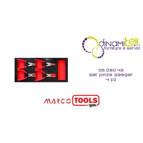 05.090.43 JEU DE 4 PINCES POUR SEEGER SPIN Dinamitek 1