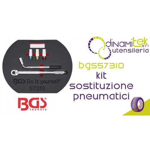 BGS TECHNIC BGS57310 KIT SOSTITUZIONE PNEUMATICI Dinamitek 1