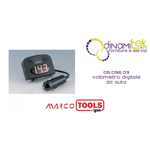 05.096.03 VOLTMÈTRE NUMÉRIQUE POUR VOITURE MARCO TOOLS SPIN