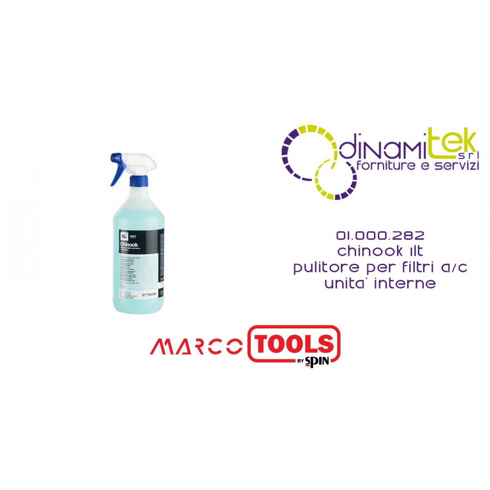 01.000.282 CHINOOK 1lt PULITORE PER FILTRI A/C UNITA' INTERNE SPIN MARCO TOOLS Dinamitek 1