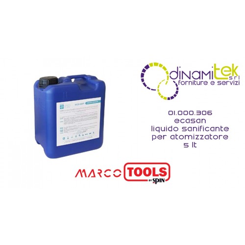 01.000.306 ECASAN LIQUIDO SANIFICANTE PER ATOMIZZATORE 5 lt SPIN MARCO TOOLS Dinamitek 1