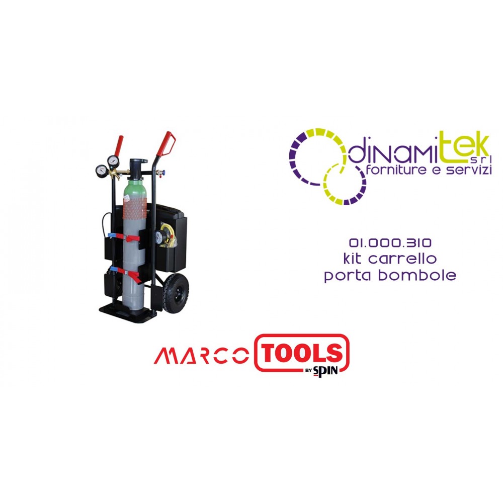 01.000.310 KIT CARRELLO PORTA BOMBOLE SPIN MARCO TOOLS Dinamitek 1