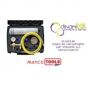 01.000.311 BASIC KIT CERCAFUGHE PER IMPIANTI A/C R314a/R1234yf SPIN MARCO TOOLS Dinamitek 1