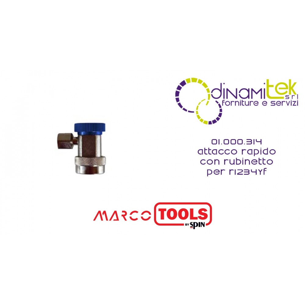 SPIN 01.000.314 ATTACCO RAPIDO CON RUBINETTO PER R1234yf Dinamitek 1