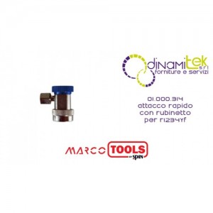 SPIN 01.000.314 ATTACCO RAPIDO CON RUBINETTO PER R1234yf Dinamitek 1