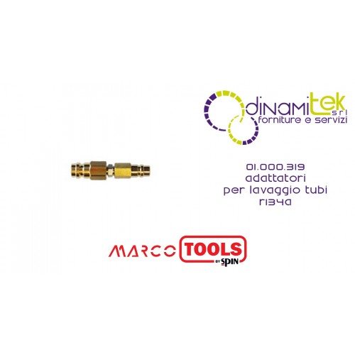 01.000.319 ADATTATORI PER LAVAGGIO TUBI R134a SPIN MARCO TOOLS Dinamitek 1