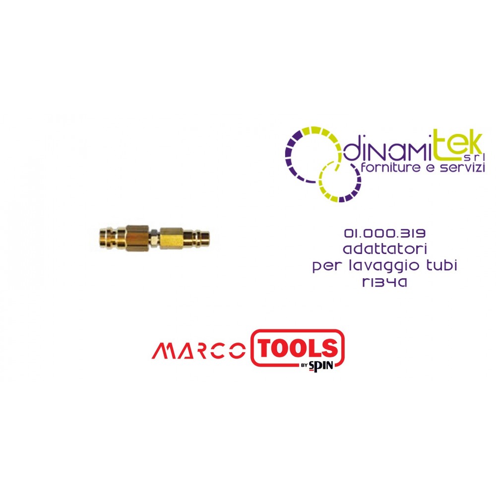 01.000.319 ADATTATORI PER LAVAGGIO TUBI R134a SPIN MARCO TOOLS Dinamitek 1
