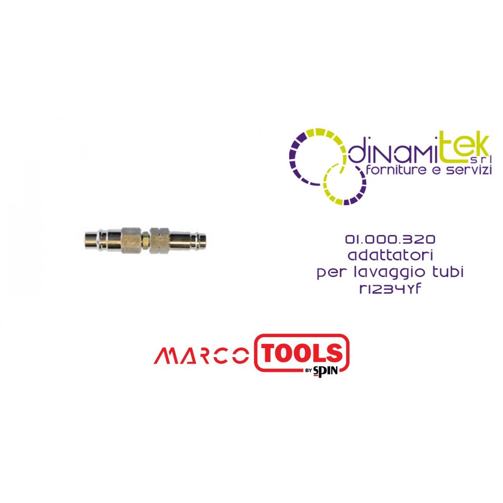 01.000.320 ADATTATORI PER LAVAGGIO TUBI R1234yf SPIN MARCO TOOLS Dinamitek 1