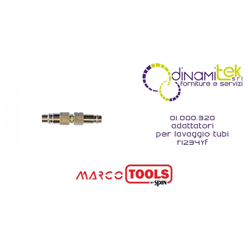 01.000.320 ADATTATORI PER LAVAGGIO TUBI R1234yf SPIN MARCO TOOLS Dinamitek 1