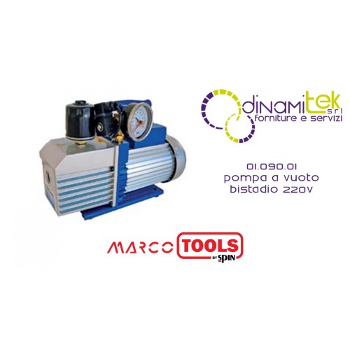 01.090.01 POMPA A VUOTO BISTADIO 220V SPIN MARCO TOOLS Dinamitek 1