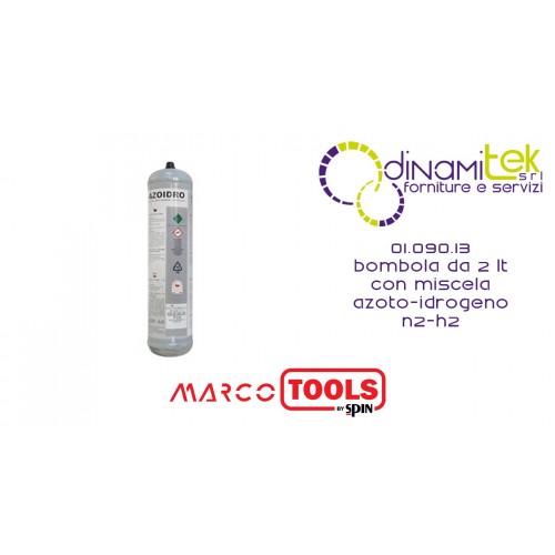 01.090.13 BOMBOLA DA 2 lt CON MISCELA AZOTO-IDROGENO N2-H2 SPIN MARCO TOOLS Dinamitek 1
