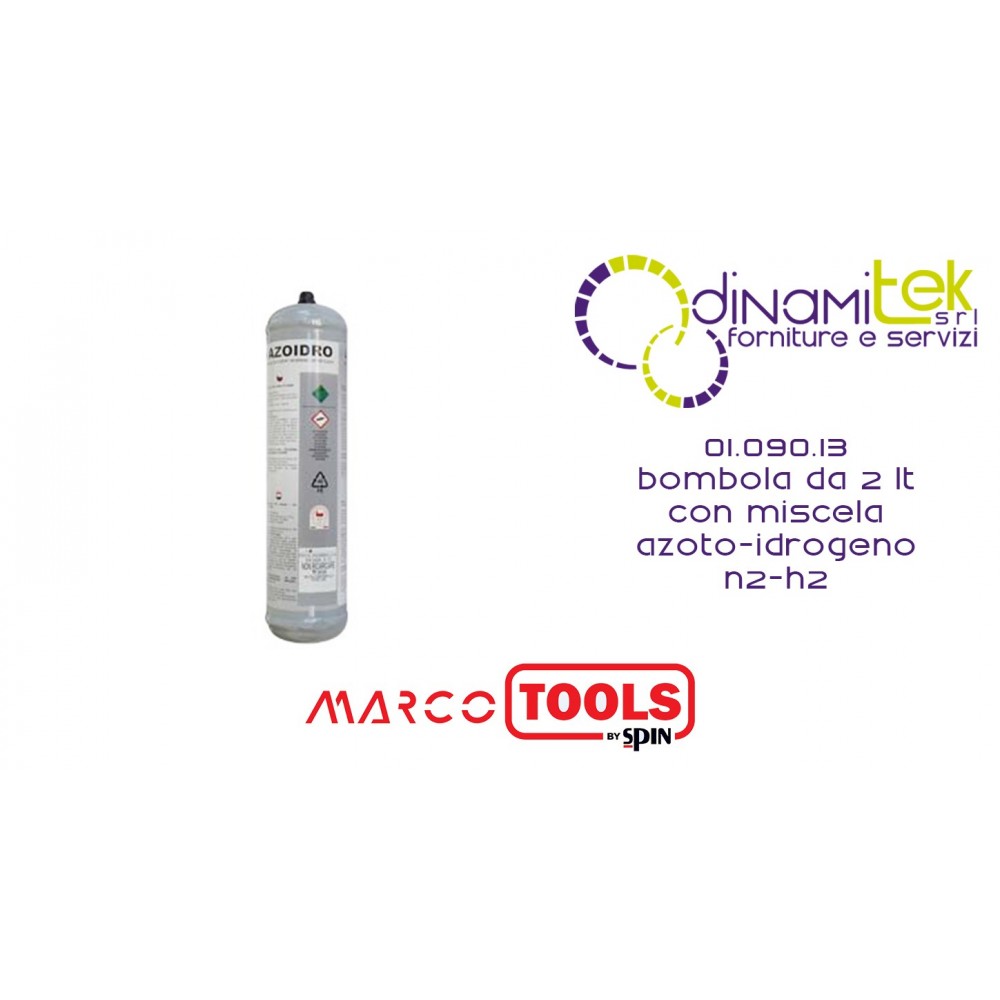 01.090.13 BOMBOLA DA 2 lt CON MISCELA AZOTO-IDROGENO N2-H2 SPIN MARCO TOOLS Dinamitek 1