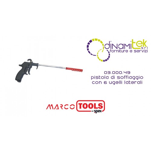 03.000.49 PISTOLA DI SOFFIAGGIO CON 6 UGELLI LATERALI SPIN MARCO TOOLS