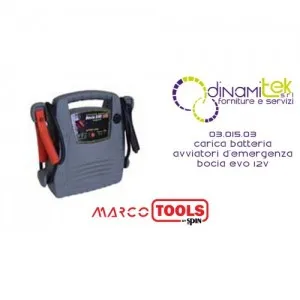 03.015.03 CARICA BATTERIA AVVIATORI D'EMERGENZA SPIN MARCO TOOLS HAPPY VAN 12V Dinamitek 1