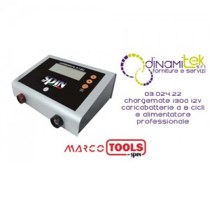 03.024.22 CHARGEMATE 130A 12V CARICABATTERIE A 8 CICLI E ALIMENTATORE PROFESSIONALE SPIN MARCO TOOLS Dinamitek 1