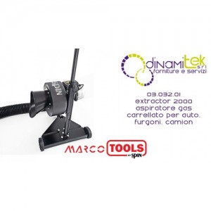 03.032.01 EXTRACTOR 2000 ASPIRATORE GAS CARRELLATO PER AUTO, FURGONI, CAMION SPIN MARCO TOOLS Dinamitek 1