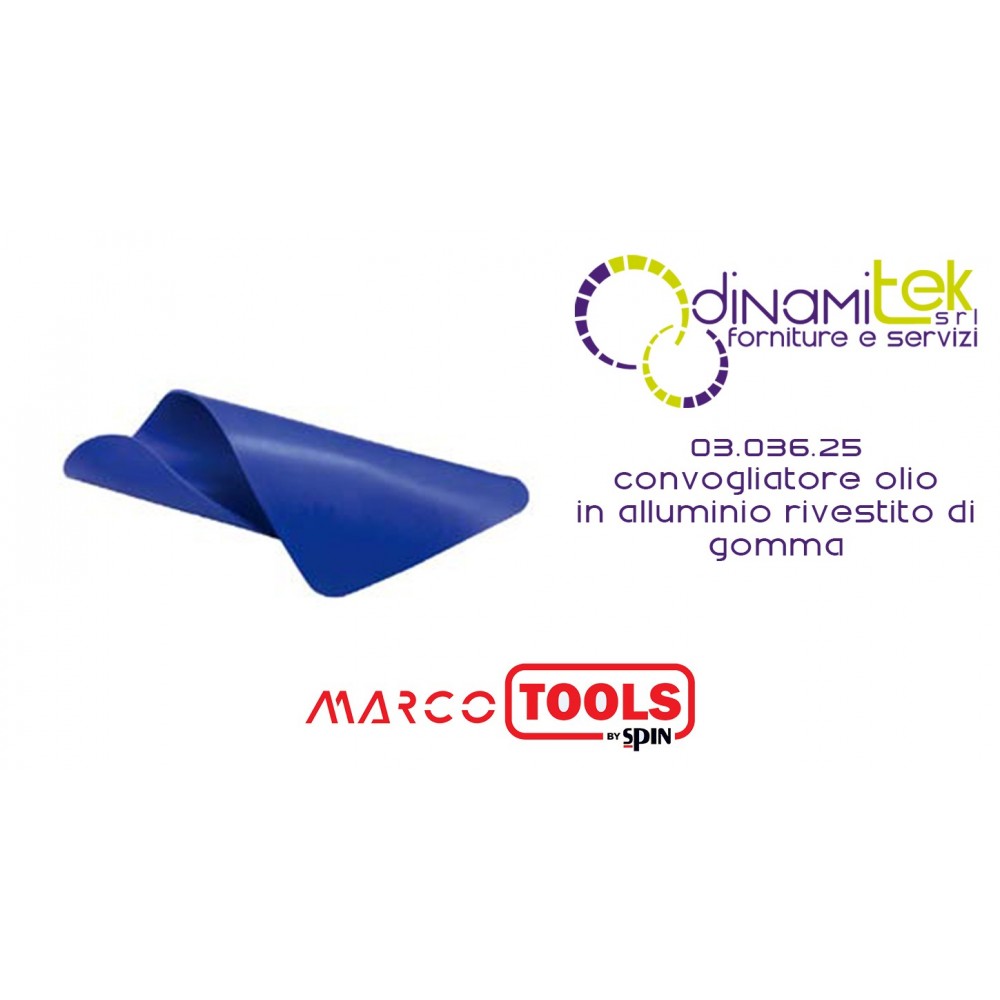 03.036.25 CONVOGLIATORE OLIO IN ALLUMINIO RIVESTITO DI GOMMA SPIN MARCO TOOLS Dinamitek 1