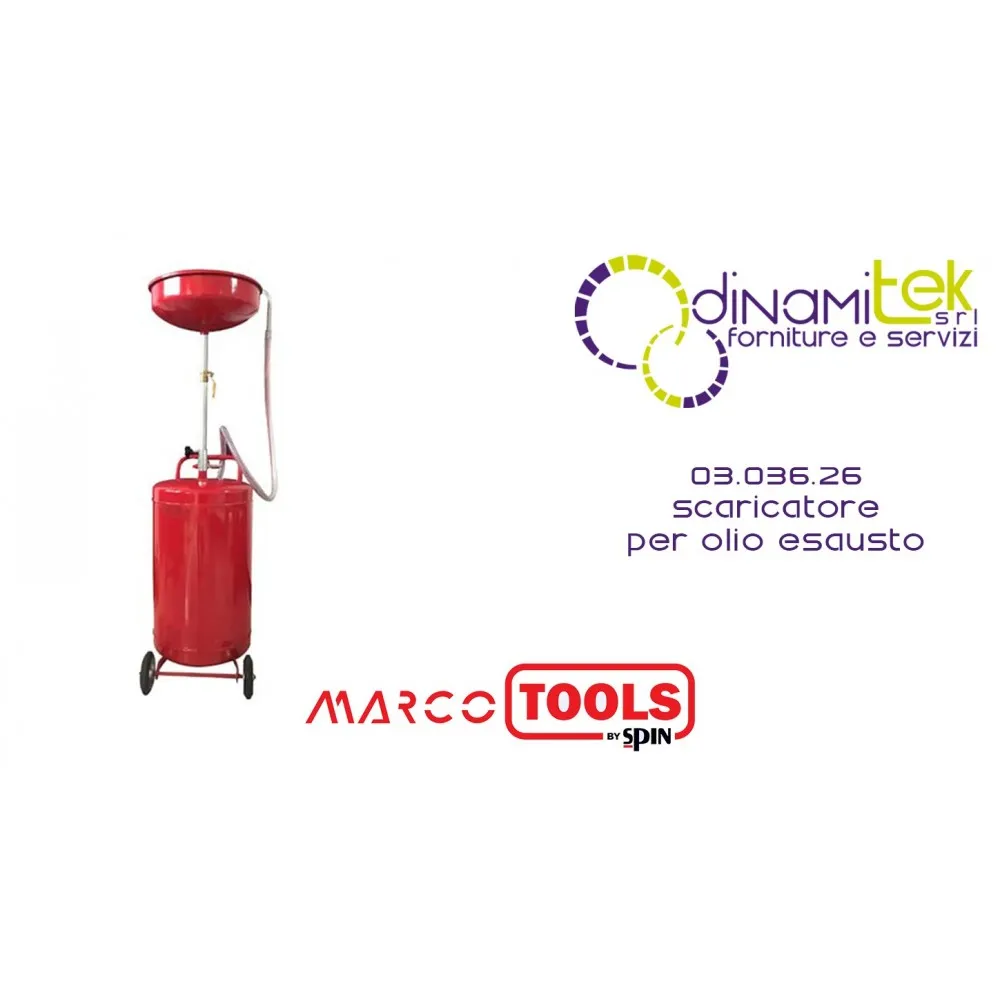 03.036.26 SCARICATORE PER OLIO ESAUSTO SPIN MARCO TOOLS Dinamitek 1