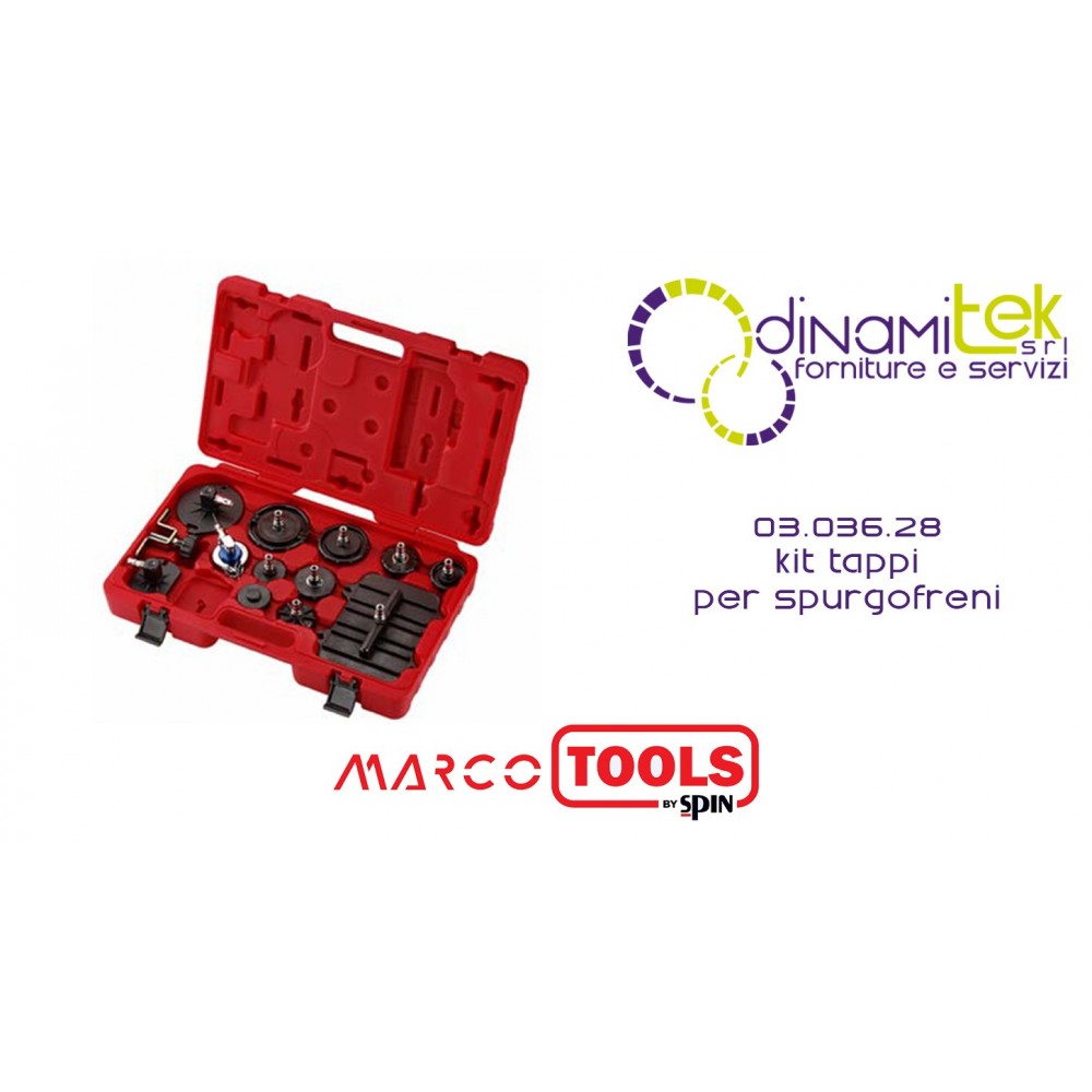 03.036.28 KIT TAPPI PER SPURGOFRENI SPIN MARCO TOOLS Dinamitek 1