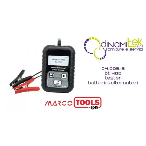 04.003.13 BT 400 TESTER BATTERIE/ALTERNATORI SPIN MARCO TOOLS Dinamitek 1