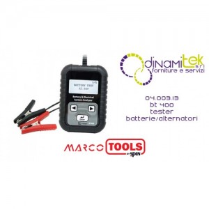 04.003.13 BT 400 TESTER BATTERIE/ALTERNATORI SPIN MARCO TOOLS Dinamitek 1