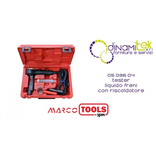 05.036.04 TESTER LIQUIDO FRENI CON RISCALDATORE SPIN MARCO TOOLS Dinamitek 1