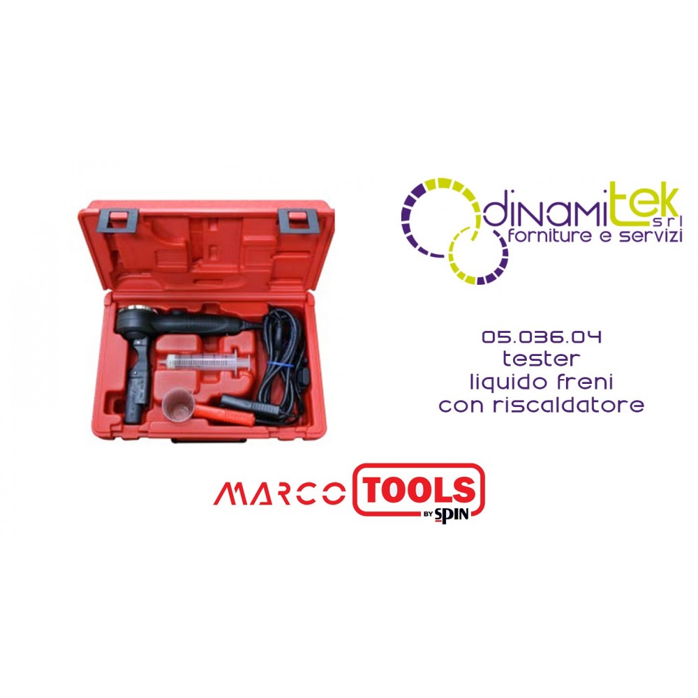 05.036.04 TESTER LIQUIDO FRENI CON RISCALDATORE SPIN MARCO TOOLS Dinamitek 1