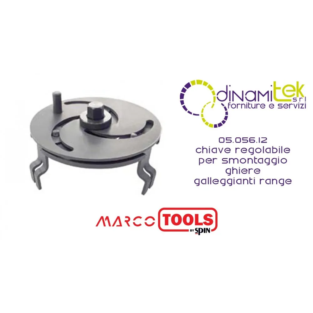 05.056.12 CHIAVE REGOLABILE PER SMONTAGGIO GHIERE GALLEGGIANTI RANGE 89-170mm SPIN MARCO TOOLS Dinamitek 1