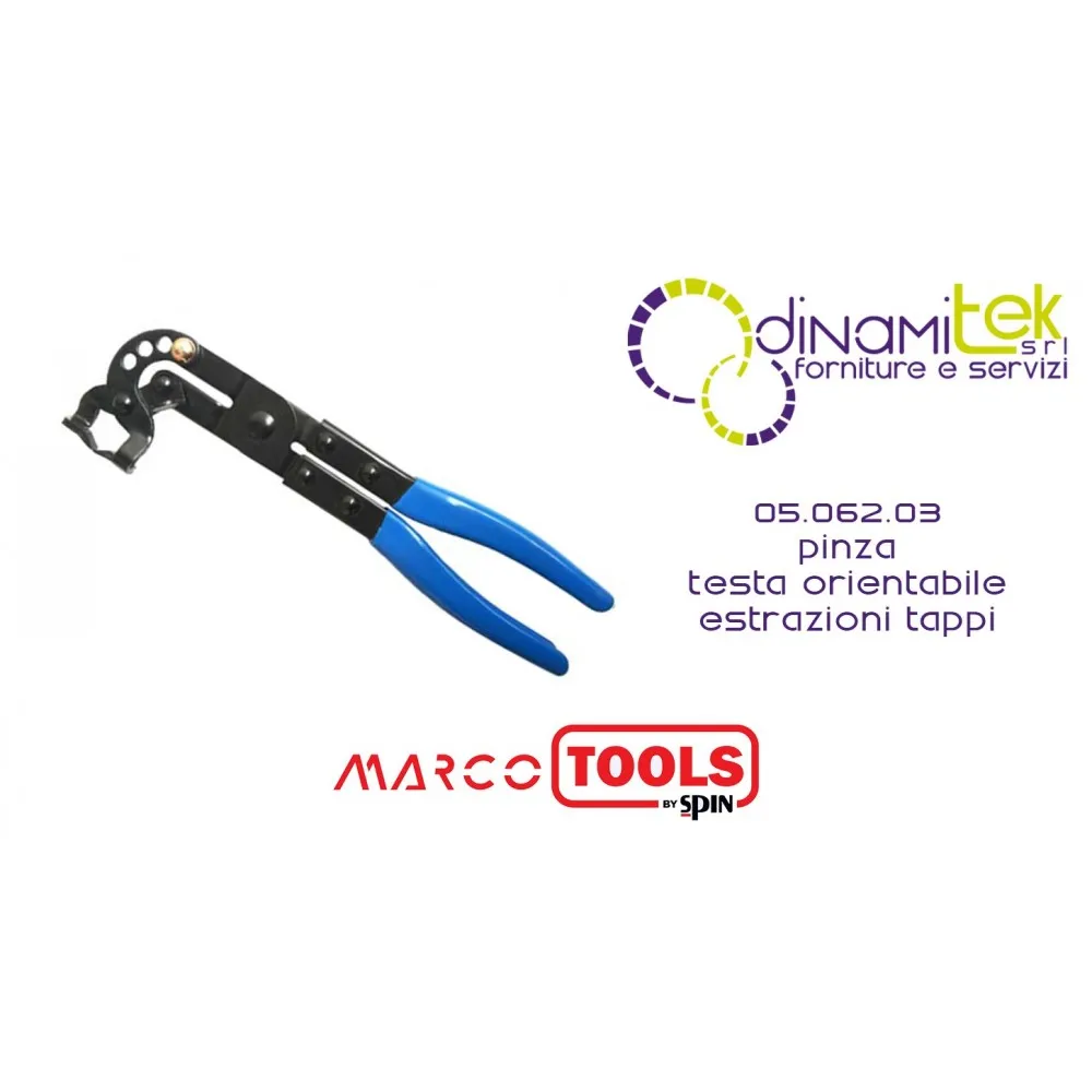 05.062.03 PINZA CON TESTA ORIENTABILE PER ESTRAZIONI TAPPI IN PLASTICA SPIN MARCO TOOLS Dinamitek 1