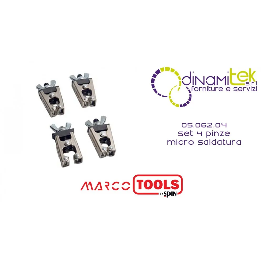 05.062.04 SET DI 4 PINZE PER MICRO SALDATURA SPIN MARCO TOOLS Dinamitek 1