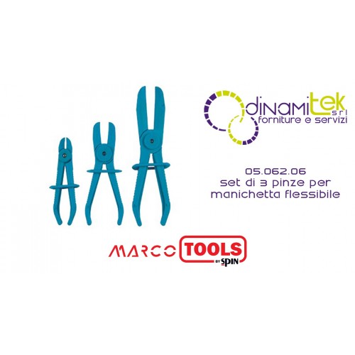 05.062.06 SET DI 3 PINZE PER MANICHETTA FLESSIBILE SPIN MARCO TOOLS Dinamitek 1