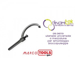 05.067.01 UTENSILE UNIVERSALE A MEZZALUNE PER SMONTAGGIO BLOCCAPULEGGIE SPIN MARCO TOOLS Dinamitek 1