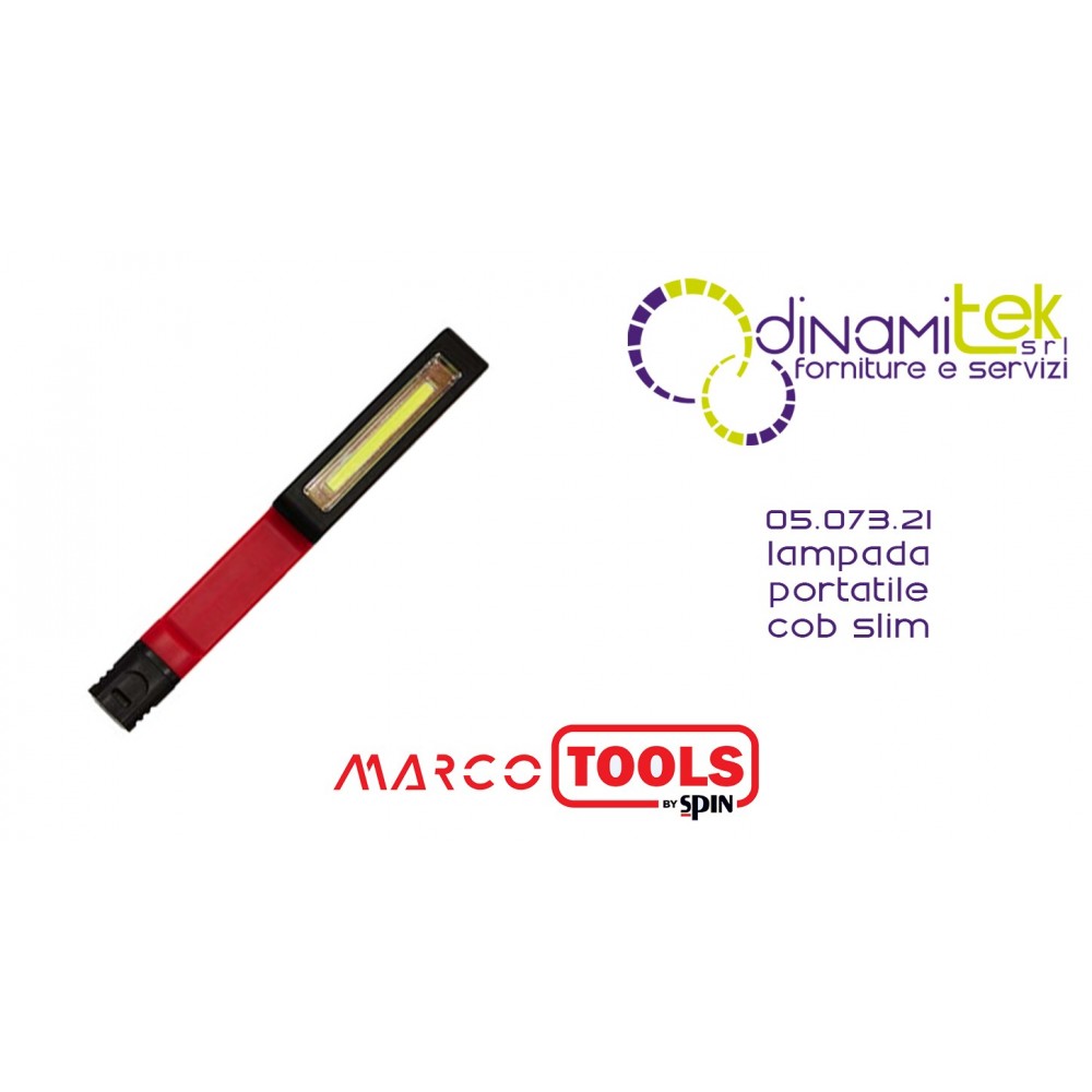 05.073.21 LAMPADA PORTATILE COB SLIM SPIN Dinamitek 1