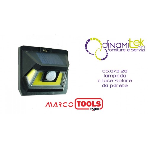 05.073.28 LAMPADA A LUCE SOLARE DA PARETE SPIN MARCO TOOLS Dinamitek 1