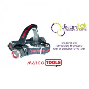 05.073.29 LAMPADA FRONTALE 5W E POSTERIORE 3W SPIN MARCO TOOLS Dinamitek 1