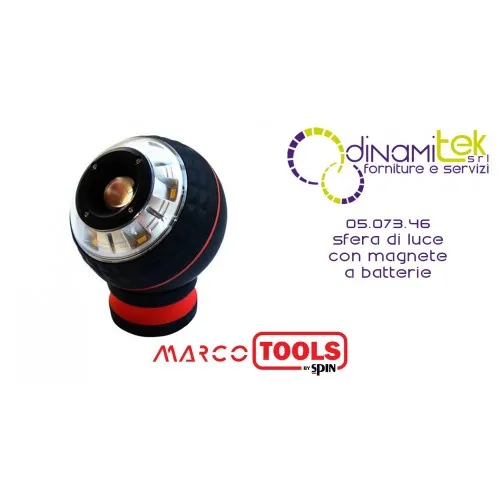 05.073.46 SFERA DI LUCE CON MAGNETE A BATTERIE SPIN MARCO TOOLS Dinamitek 1