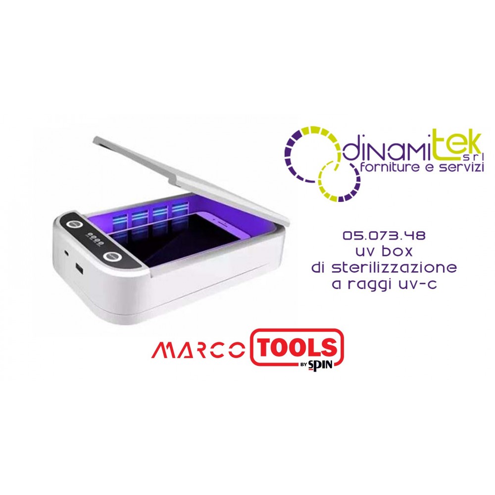 05.073.48 UV BOX DI STERILIZZAZIONE A RAGGI UV-C SPIN MARCO TOOLS Dinamitek 1