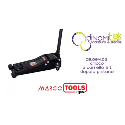 05.084.02L CRICCO A CARRELLO 3 T DOPPIO PISTONE SPIN MARCO TOOLS Dinamitek 1