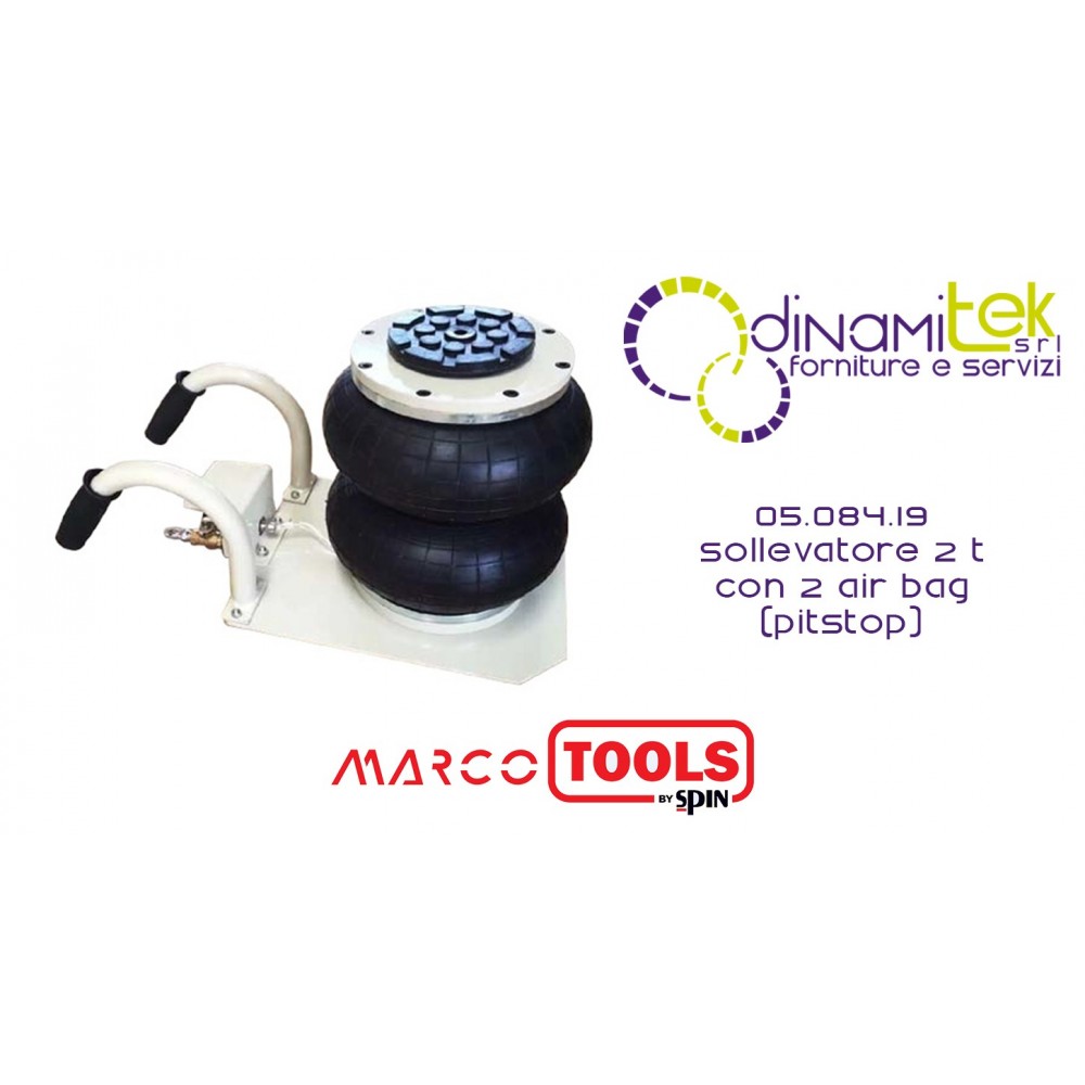 05.084.19 SOLLEVATORE DA 2 T CON 2 AIR BAG (PITSTOP) SPIN MARCO TOOLS Dinamitek 1
