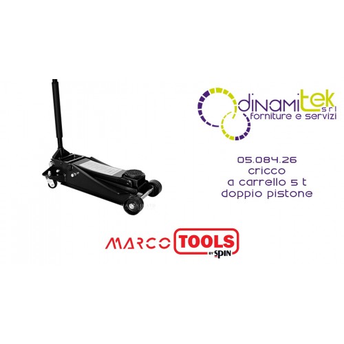 05.084.26 CRICCO A CARRELLO 5 T DOPPIO PISTONE SPIN MARCO TOOLS Dinamitek 1