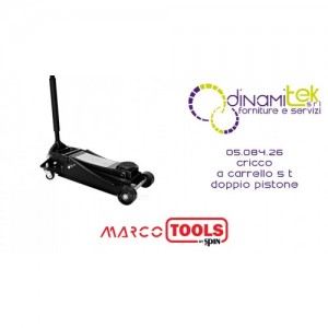 05.084.26 CRICCO A CARRELLO 5 T DOPPIO PISTONE SPIN MARCO TOOLS Dinamitek 1