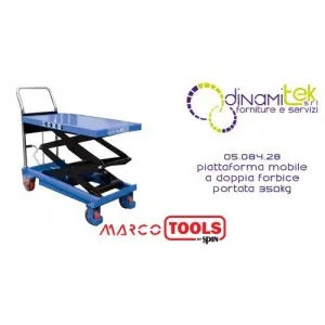 05.084.28 PIATTAFORMA MOBILE A DOPPIA FORBICE portata 350kg SPIN MARCO TOOLS Dinamitek 1