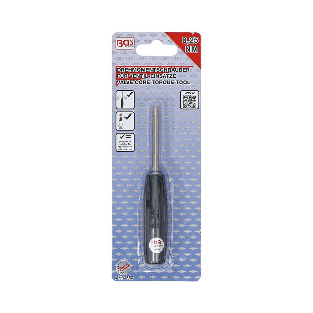 BGS TECHNIC BGS1550 UTENSILE DINAMOMETRICO PER NUCLEO VALVOLA 0.25 NM Dinamitek 3